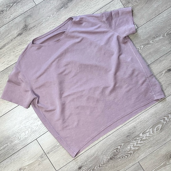 Lululemon Pique Knit Back In Action Short Sleeve Top Twilight Rose *No Size Tag* - Picture 7 of 16